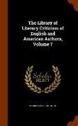The Library of Literary Criticism of English and American Authors, Volume 7