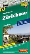 Zürichsee Wanderkarte Nr. 13, 1:50 000