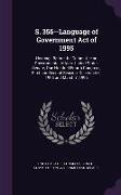 S. 356--Language of Government Act of 1995: Hearings Before the Committee on Governmental Affairs, United States Senate, One Hundred Fourth Congress