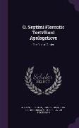 Q. Septimi Florentis Tertvlliani Apologeticvs: The Text of Oehler