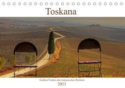 Toskana - Goldene Farben des toskanischen Herbstes (Tischkalender 2023 DIN A5 quer)