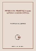 Pierres de Provença (1650): estudis i edició crítica