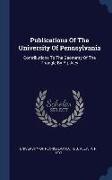 Publications Of The University Of Pennsylvania: Contributions To The Geometry Of The Triangle By R.j. Aley