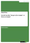 Bertolt Brechts "Dreigroschenroman" ein Kriminalroman?