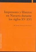 Impresores y libreros en Navarra durante los siglos XV-XVI