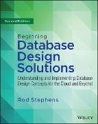 Beginning Database Design Solutions