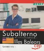 Subalterno, administración general de la Comunidad Autónoma de las Illes Balears, temario