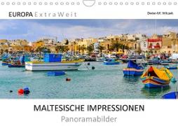 MALTESISCHE IMPRESSIONEN - Panoramabilder (Wandkalender 2023 DIN A4 quer)