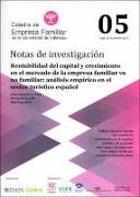 Rentabilidad del capital y crecimiento en el mercado de la empresa familiar vs no familiar : análisis empírico en el sector turístico español