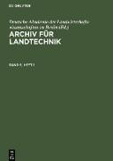 Archiv für Landtechnik, Band 5, Heft 1, Archiv für Landtechnik Band 5, Heft 1