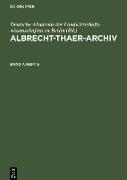 Albrecht-Thaer-Archiv. Band 7, Heft 5