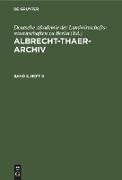 Albrecht-Thaer-Archiv. Band 5, Heft 8