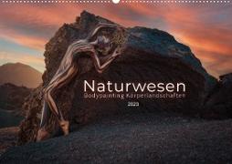 Naturwesen - Bodypainting Körperlandschaften (Wandkalender 2023 DIN A2 quer)