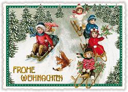 Postkarte. Frohe Weihnachten