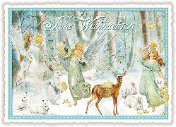 Postkarte. Frohe Weihnachten