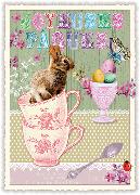 Postkarte. Joyeuses Pâques