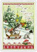 Postkarte. Happy Christmas - Frohe Weihnachten - Joyeux ..