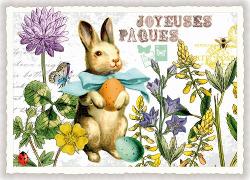 Postkarte. Joyeuses Pâques