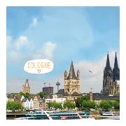 Postkarte. Cologne Skyline