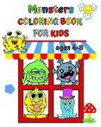 Monsters Coloring Book for Kids ages 4-8