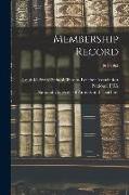 Membership Record, 1961-1962