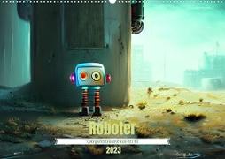 Roboter - Computerträume aus der KI (Wandkalender 2023 DIN A2 quer)