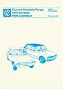 Triumph Dolomite Range 1976 Onwards Parts Catalog