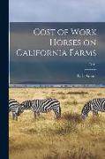 Cost of Work Horses on California Farms, B401