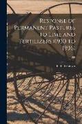 Response of Permanent Pastures to Lime and Fertilizers (1930 to 1936), 289