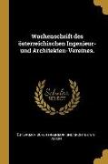 Wochenschrift des österreichischen Ingenieur- und Architekten-Vereines