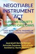 NEGOTIABLE INSTRUMENT ACT- SUPREME COURT'S LEADING CASE LAWS