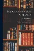 Scholarship for Canada, the Function of Graduate Studies