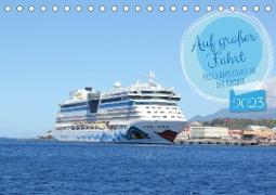 Auf großer Fahrt - Kreuzfahrtschiffe in der Karibik (Tischkalender 2023 DIN A5 quer)