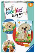 Ravensburger 18243 BeCreative String Art Dogs – Kreative Fadenbilder mit süßen Welpen, für Kinder ab 6 Jahren