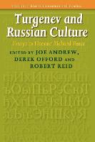 Turgenev and Russian Culture: Essays to Honour Richard Peace