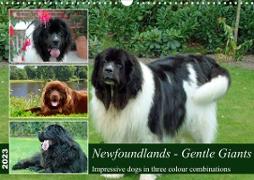 Newfoundlands Gentle Giants (Wall Calendar 2023 DIN A3 Landscape)