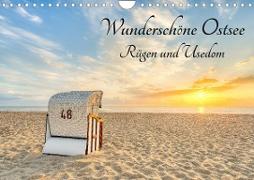 Wunderschöne Ostsee Rügen und Usedom (Wandkalender 2023 DIN A4 quer)