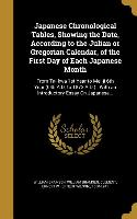 Japanese Chronological Tables, Showing the Date, According to the Julian or Gregorian Calendar, of the First Day of Each Japanese Month: From Tai-kwa