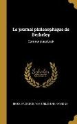 Le journal philosophique de Berkeley: Commonplace book