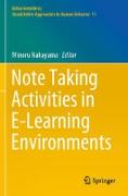 Note Taking Activities in E-Learning Environments