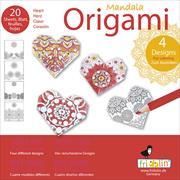 Mandala Coloring Origami. Herz