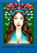 Goddesses - Digital Artwork (Wall Calendar 2023 DIN A4 Portrait)