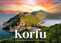 Korfu - Die paradiesische Insel im Mittelmeer. (Wandkalender 2023 DIN A4 quer)