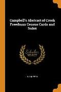 Campbell's Abstract of Creek Freedman Census Cards and Index