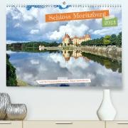 Schloss Moritzburg und das Fasanenschlösschen (Premium, hochwertiger DIN A2 Wandkalender 2023, Kunstdruck in Hochglanz)