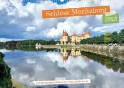 Schloss Moritzburg und das Fasanenschlösschen (Wandkalender 2023 DIN A2 quer)