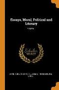 Essays, Moral, Political and Literary, Volume 1