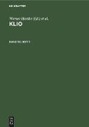 Klio, Band 59, Heft 1, Klio Band 59, Heft 1