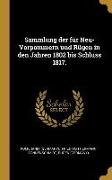 Sammlung der für Neu-Vorpommern und Rügen in den Jahren 1802 bis Schluss 1817