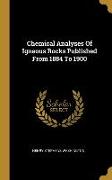 Chemical Analyses Of Igneous Rocks Published From 1884 To 1900